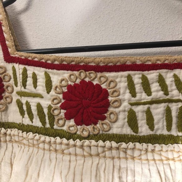 SS embroidered square neck top boho hippy - Picture 3 of 8